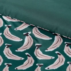 Microfiber Reversible Banana Print Comforter Dark Green - Room Essentials™ -Target Furni Sales GUEST 032c1765 724a 4001 8e39 08421e300917
