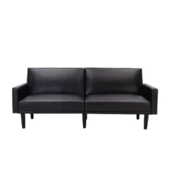Faux Leather Futon Sofa With Arms Black - Room Essentials™ -Target Furni Sales GUEST 095f658f 5ce1 4340 8445 617be630fe35