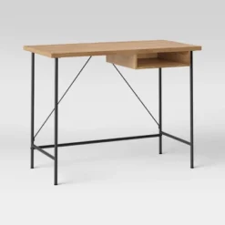 Wood And Metal Writing Desk With Storage - Room Essentials™ -Target Furni Sales GUEST 11fddfe3 6162 4a58 8bb3 5903c2a3ce2d