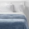 Full/Queen Solid Plush Blanket Blue - Room Essentials™ -Target Furni Sales GUEST 14e0c3d4 017e 4ca7 93f8 555bcb639340