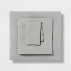 Twin/Twin XL Garment Washed Microfiber Solid Sheet Set - Room Essentials™ -Target Furni Sales GUEST 3566a3de d45c 462a b559 85e6627b725f