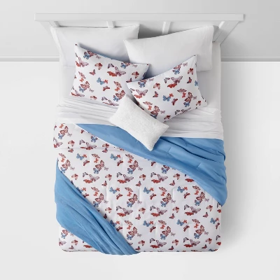 Butterfly Print Microfiber Decorative Bed Set with Throw Blue/Red/White - Room Essentials™ Butterfly Print Microfiber Decorative Bed Set With Throw Blue/Red/White - Room Essentials™ -Target Furni Sales GUEST 39301498 c747 4418 aea1 ae5ac99a187f