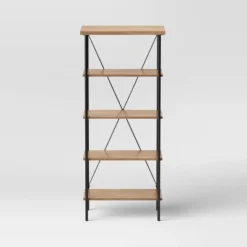 Mixed Material Media Tower Bookcase Natural - Room Essentials™ -Target Furni Sales GUEST 3b0663a1 a18a 42b5 9303 c9f833caf509