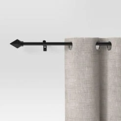 28"-48" Café Faceted Pyramid Rod Black - Room Essentials™ 4 28"-48" Café Faceted Pyramid Rod Black - Room Essentials™ -Target Furni Sales GUEST 44380c64 42d2 4bc4 9db5 dddab8299ac7