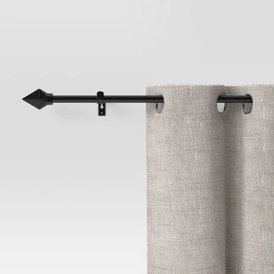 28"-48" Café Faceted Pyramid Rod Black - Room Essentials™ 28"-48" Café Faceted Pyramid Rod Black - Room Essentials™ -Target Furni Sales GUEST 44380c64 42d2 4bc4 9db5 dddab8299ac7