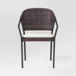 3pc Wicker Bistro Set With Cushions - Dark Brown - Room Essentials™ -Target Furni Sales GUEST 73aa5a21 7c17 4fb2 90e7 c638396d478f