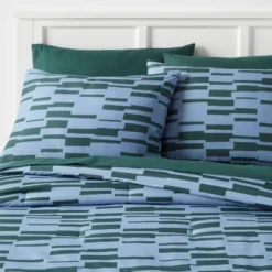 Foster Microfiber Reversible Comforter & Sheets Set Blue/Dark Green - Room Essentials™ -Target Furni Sales GUEST 79e4d924 51e8 43a6 af5e e6e2f1c94bf4