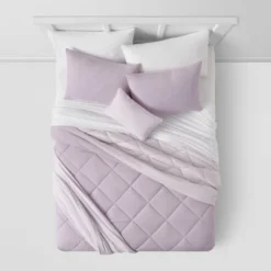 Solid Microfiber Reversible Decorative Bed Set With Throw - Room Essentials™ -Target Furni Sales GUEST 8d88b1a5 bacb 400d bff9 2871bf646785