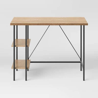 Mixed Material Desk with Shelves Natural - Room Essentials™ Mixed Material Desk With Shelves Natural - Room Essentials™ -Target Furni Sales GUEST 9fee8cff 891c 47aa a2ba bd452095777b
