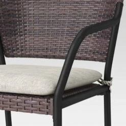 3pc Wicker Bistro Set With Cushions - Dark Brown - Room Essentials™ -Target Furni Sales GUEST aca2327f 450c 467e 991d 34e5a1b3a684