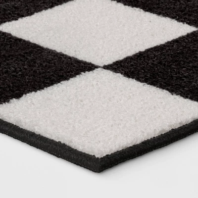 4'x5'5" Small Checker Rug Charcoal and Ivory - Room Essentials™ 4'x5'5" Small Checker Rug Charcoal And Ivory - Room Essentials™ -Target Furni Sales GUEST b567be14 9e54 484f a735 6e2124e95074