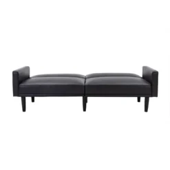 Faux Leather Futon Sofa With Arms Black - Room Essentials™ -Target Furni Sales GUEST ba224cac c288 4be2 8a15 ca6bca81424e