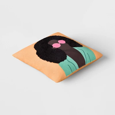 Square Woman With Pink Sunglasses Embroidered Cotton Square Throw Pillow Orange - Room Essentials™ Square Woman With Pink Sunglasses Embroidered Cotton Square Throw Pillow Orange - Room Essentials™ -Target Furni Sales GUEST bdb4d15e 4030 4c3a b5b7 10043bf2560d