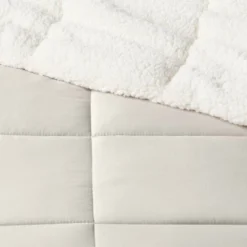 Sherpa Washed Microfiber Reversible Comforter - Room Essentials™ -Target Furni Sales GUEST c2a3a9f9 2ea7 454d 8307 6e3a56bc2a72