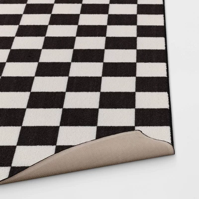 4'x5'5" Small Checker Rug Charcoal and Ivory - Room Essentials™ 4'x5'5" Small Checker Rug Charcoal And Ivory - Room Essentials™ -Target Furni Sales GUEST c9005e56 48da 44fe 8300 c5eefac4a0c7
