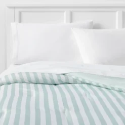 Microfiber Reversible Stripe Comforter Mint Green - Room Essentials™ -Target Furni Sales GUEST cd174111 defd 4397 bcf3 048fba4ec0a1