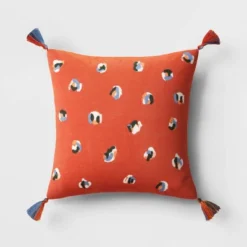 Abstract Dots Embroidered Cotton Square Throw Pillow - Room Essentials™ -Target Furni Sales GUEST e547e9f9 180b 42a6 b319 0972324e64cb