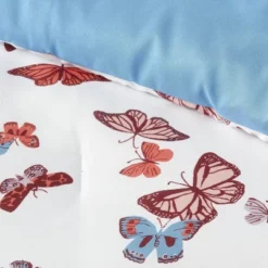 Butterfly Print Microfiber Decorative Bed Set With Throw Blue/Red/White - Room Essentials™ 4 Butterfly Print Microfiber Decorative Bed Set With Throw Blue/Red/White - Room Essentials™ -Target Furni Sales GUEST e5e4b6cc 1806 41ef 8aa1 1eb079de34ef