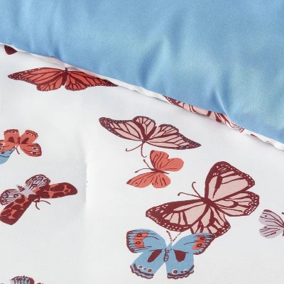 Butterfly Print Microfiber Decorative Bed Set with Throw Blue/Red/White - Room Essentials™ Butterfly Print Microfiber Decorative Bed Set With Throw Blue/Red/White - Room Essentials™ -Target Furni Sales GUEST e5e4b6cc 1806 41ef 8aa1 1eb079de34ef