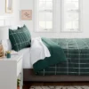 Grid Print Microfiber Reversible Comforter & Sheet Set Dark Green - Room Essentials™ -Target Furni Sales GUEST f2916d48 beca 4579 83de 73f308bcc6b6